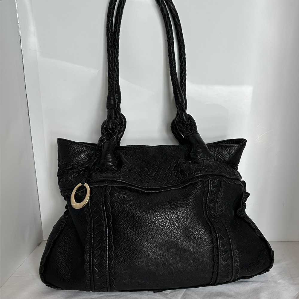 ELLIOTT LUCCA Elegant Black Leather Handbag